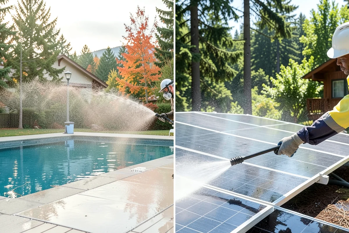 Post-Construction Pressure Washing in Federal Way, King County, WA - Assess residue hardness across each surface