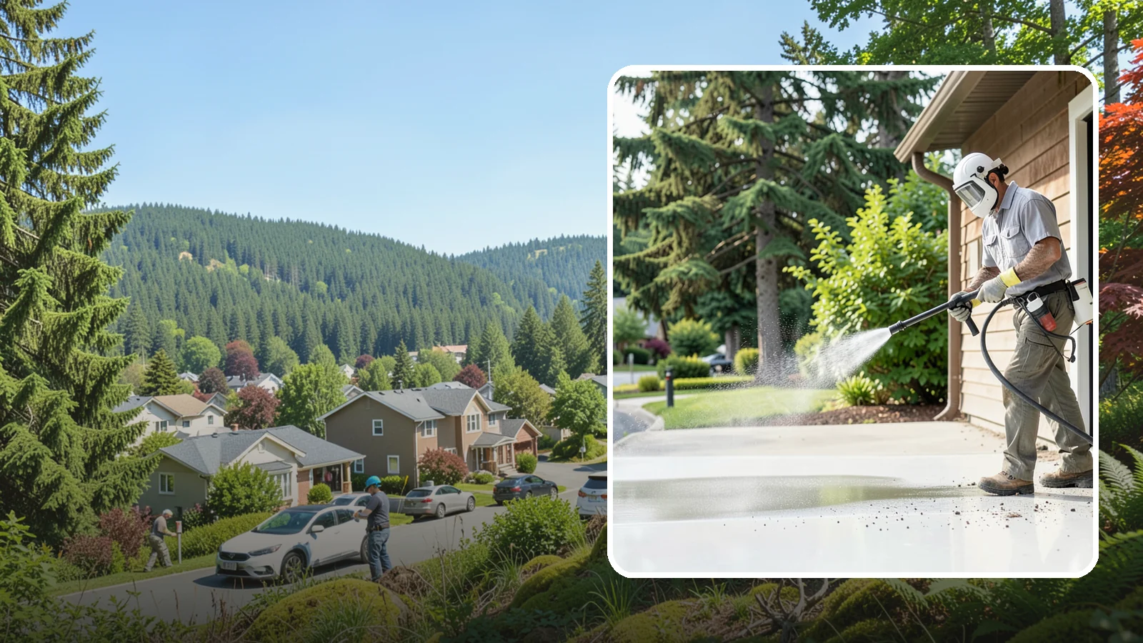 Post-Construction Pressure Washing in Index, Snohomish County, WA - We handle heavy post-construction washing on Washington properties to clear the toughest build-out residue.