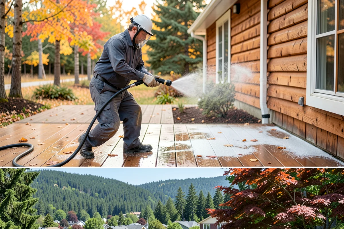 Post-Construction Pressure Washing in Index, Snohomish County, WA - Post-construction pressure washing is completed as the final trade wraps, with dry-weather scheduling preferred so surfaces are...