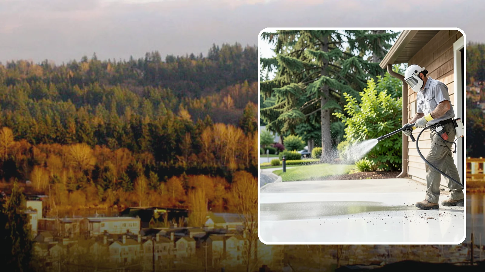Post-Construction Pressure Washing in Kenmore, King County, WA - We handle heavy post-construction washing on Washington properties to clear the toughest build-out residue.