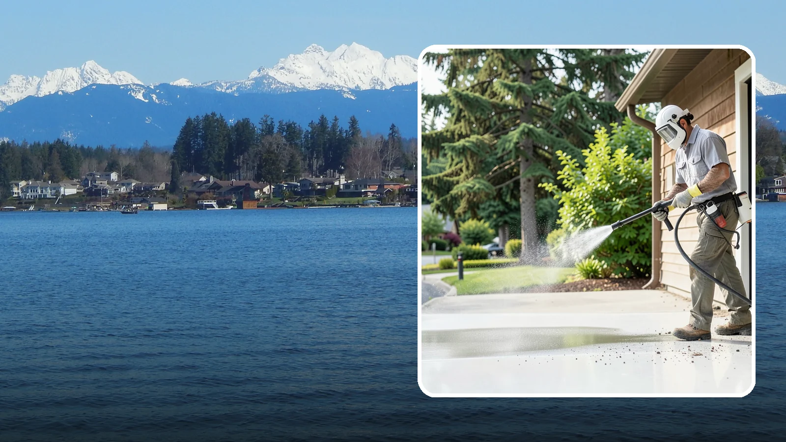 Post-Construction Pressure Washing in Lake Stevens, Snohomish County, WA - We handle heavy post-construction washing on Washington properties to clear the toughest build-out residue.