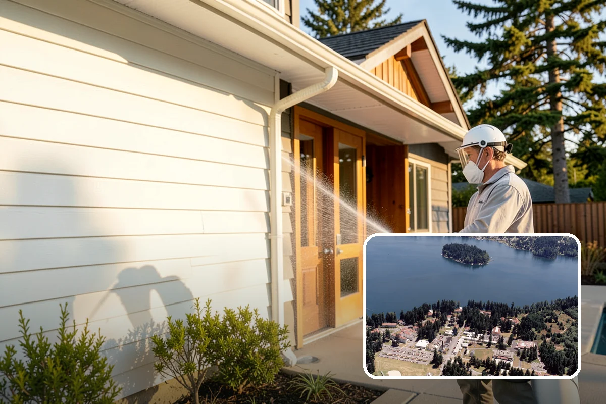 Post-Construction Pressure Washing in Lakewood, Pierce County, WA - Strips dried mortar and paint from hardscapes