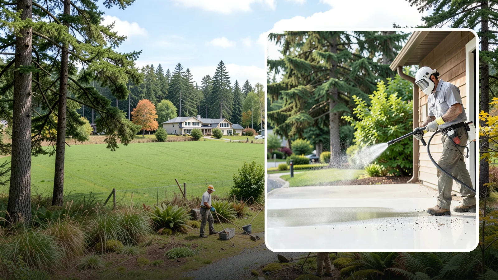 Post-Construction Pressure Washing in Lyman, Skagit County, WA - We handle heavy post-construction washing on Washington properties to clear the toughest build-out residue.