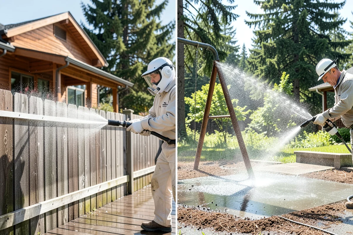 Post-Construction Pressure Washing in Lyman, Skagit County, WA - Assess residue hardness across each surface