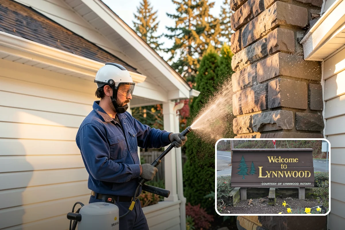 Post-Construction Pressure Washing in Lynnwood, Snohomish County, WA - Strips dried mortar and paint from hardscapes
