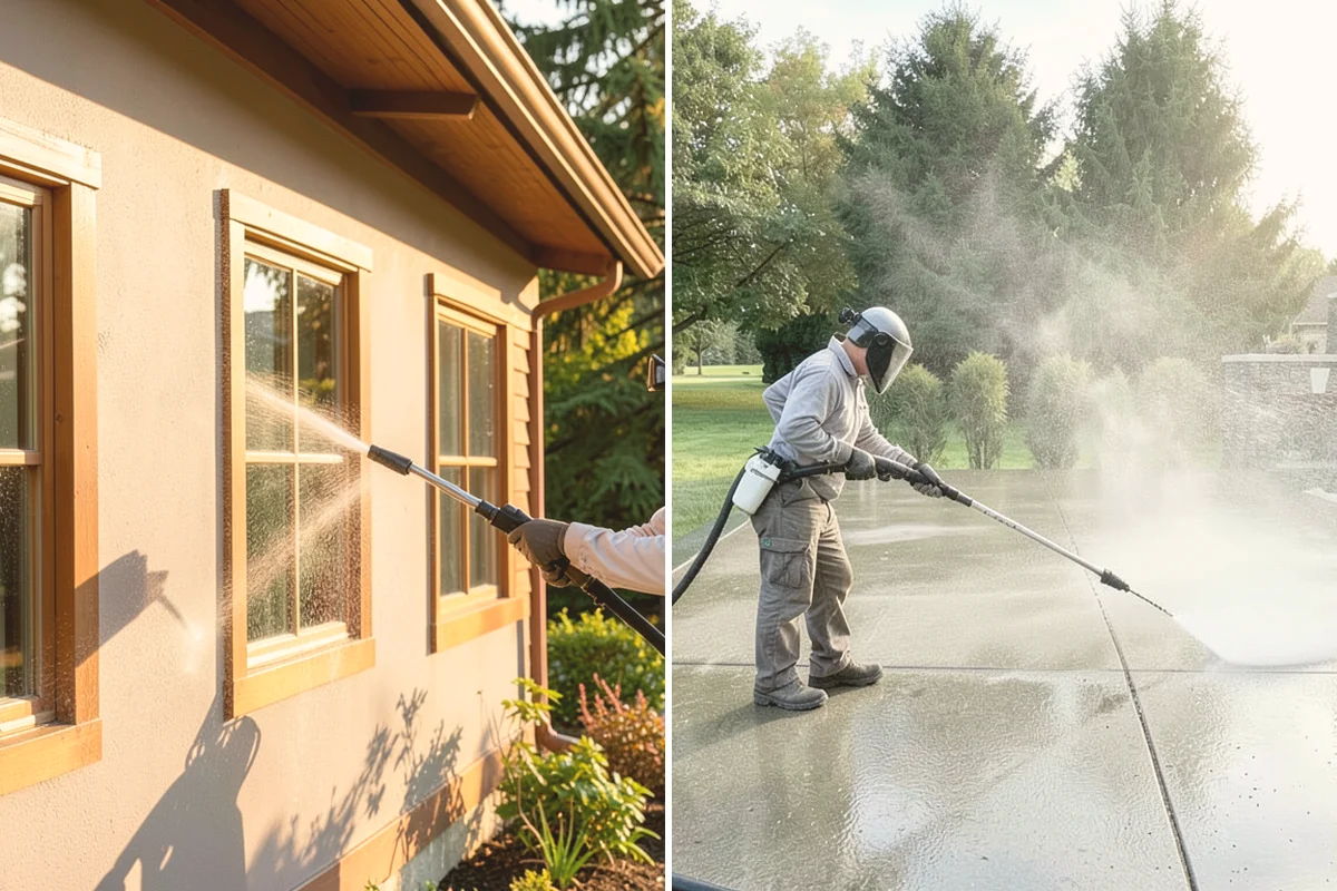 Post-Construction Pressure Washing in Lynnwood, Snohomish County, WA - Assess residue hardness across each surface