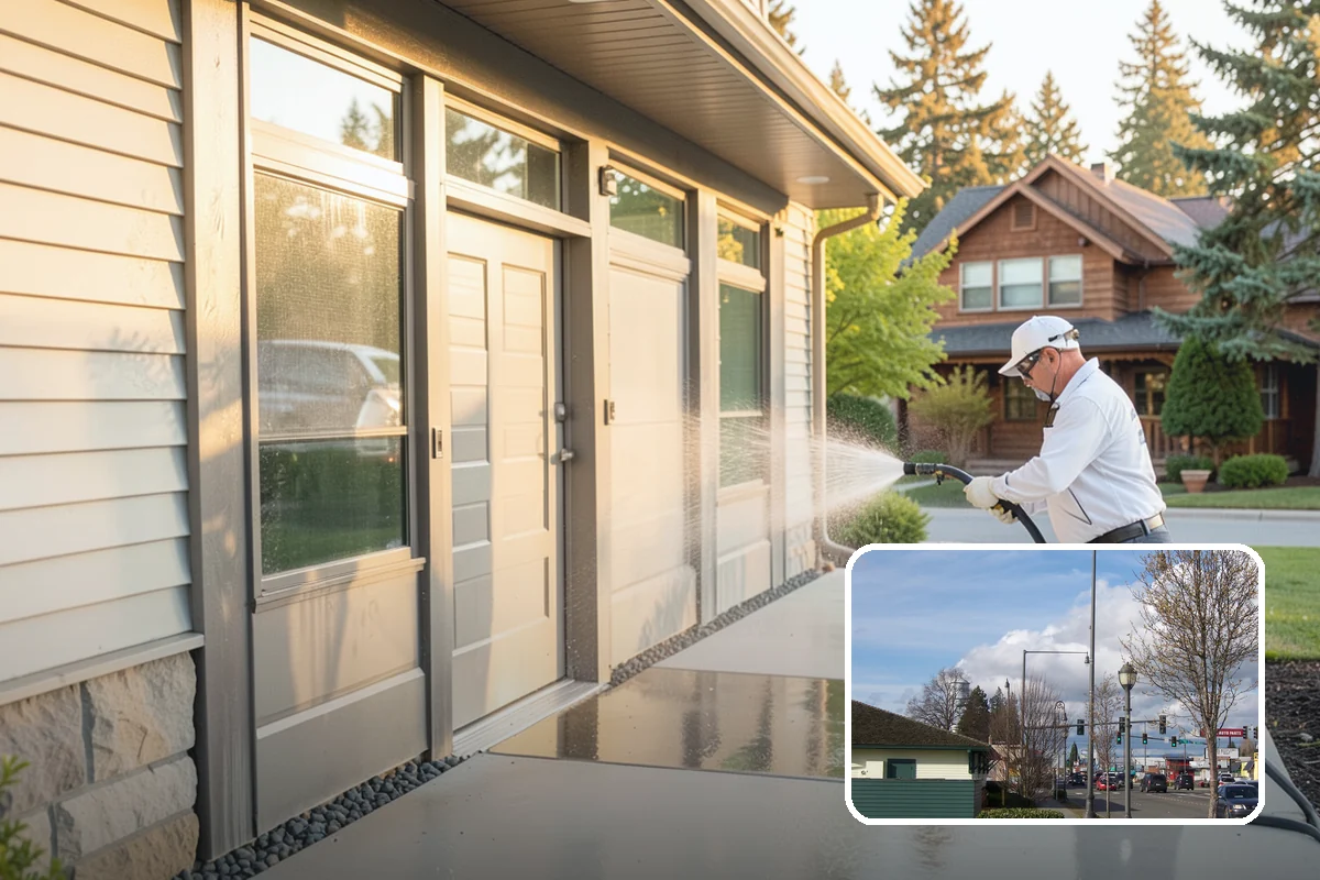 Post-Construction Pressure Washing in Marysville, Snohomish County, WA - Strips dried mortar and paint from hardscapes