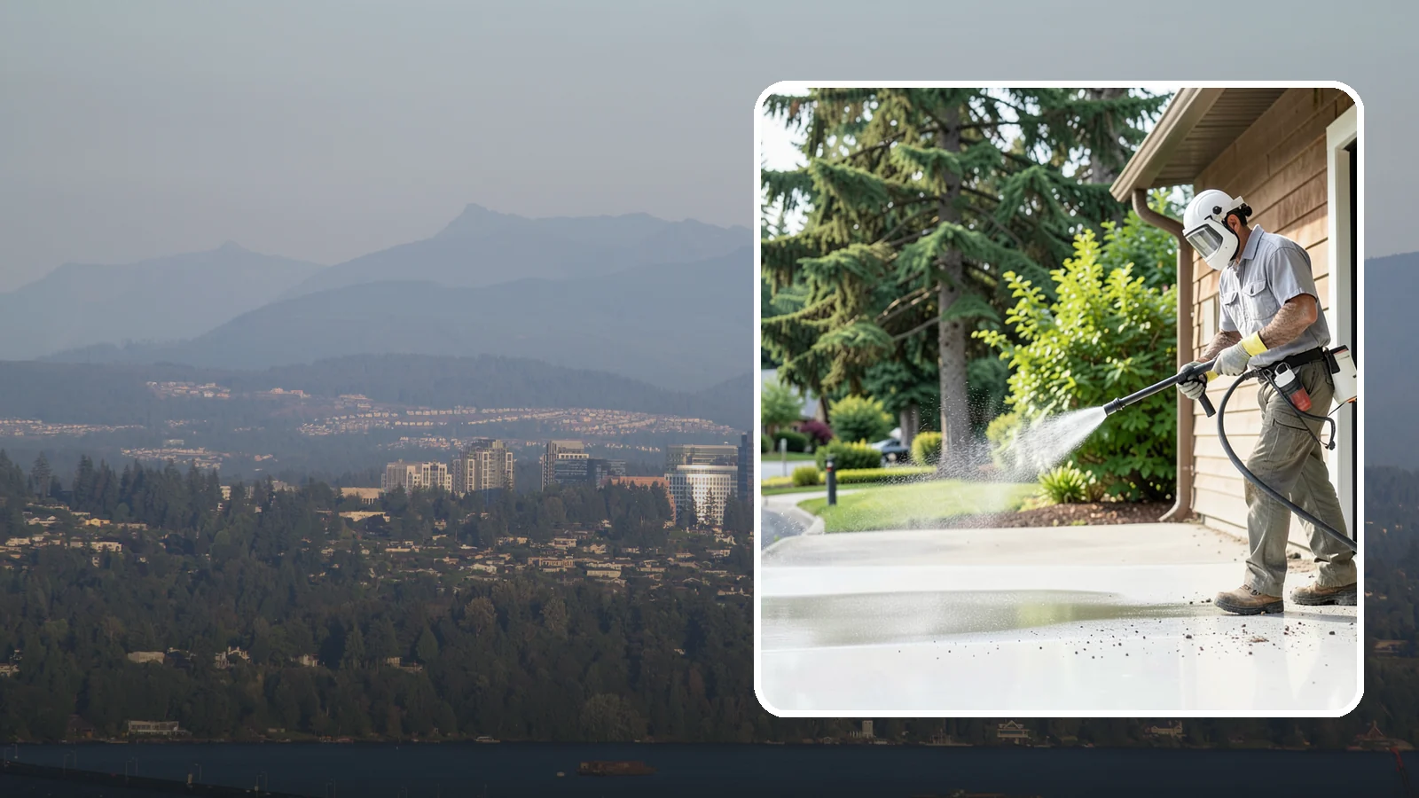 Post-Construction Pressure Washing in Medina, King County, WA - We handle heavy post-construction washing on Washington properties to clear the toughest build-out residue.