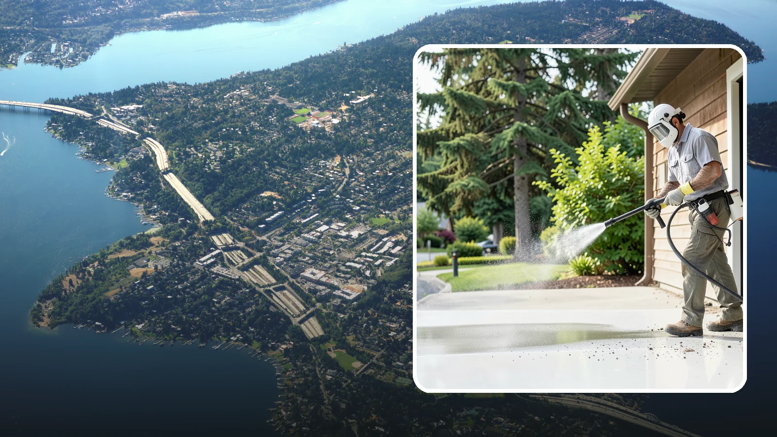 Post-Construction Pressure Washing in Mercer Island, King County, WA - We handle heavy post-construction washing on Washington properties to clear the toughest build-out residue.