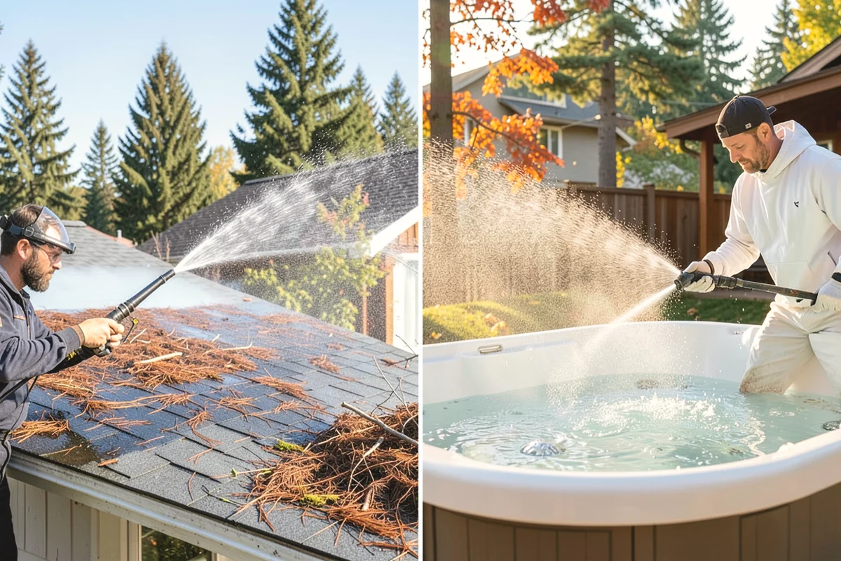 Post-Construction Pressure Washing in Mercer Island, King County, WA - Assess residue hardness across each surface