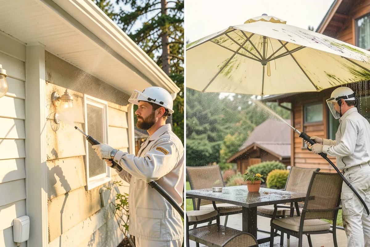 Post-Construction Pressure Washing in Milton, King County, WA - Assess residue hardness across each surface