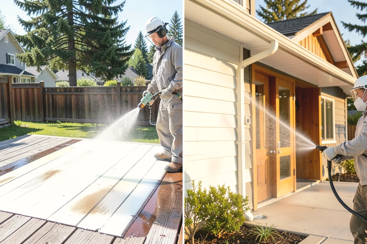 Post-Construction Pressure Washing in Monroe, Snohomish County, WA - Assess residue hardness across each surface