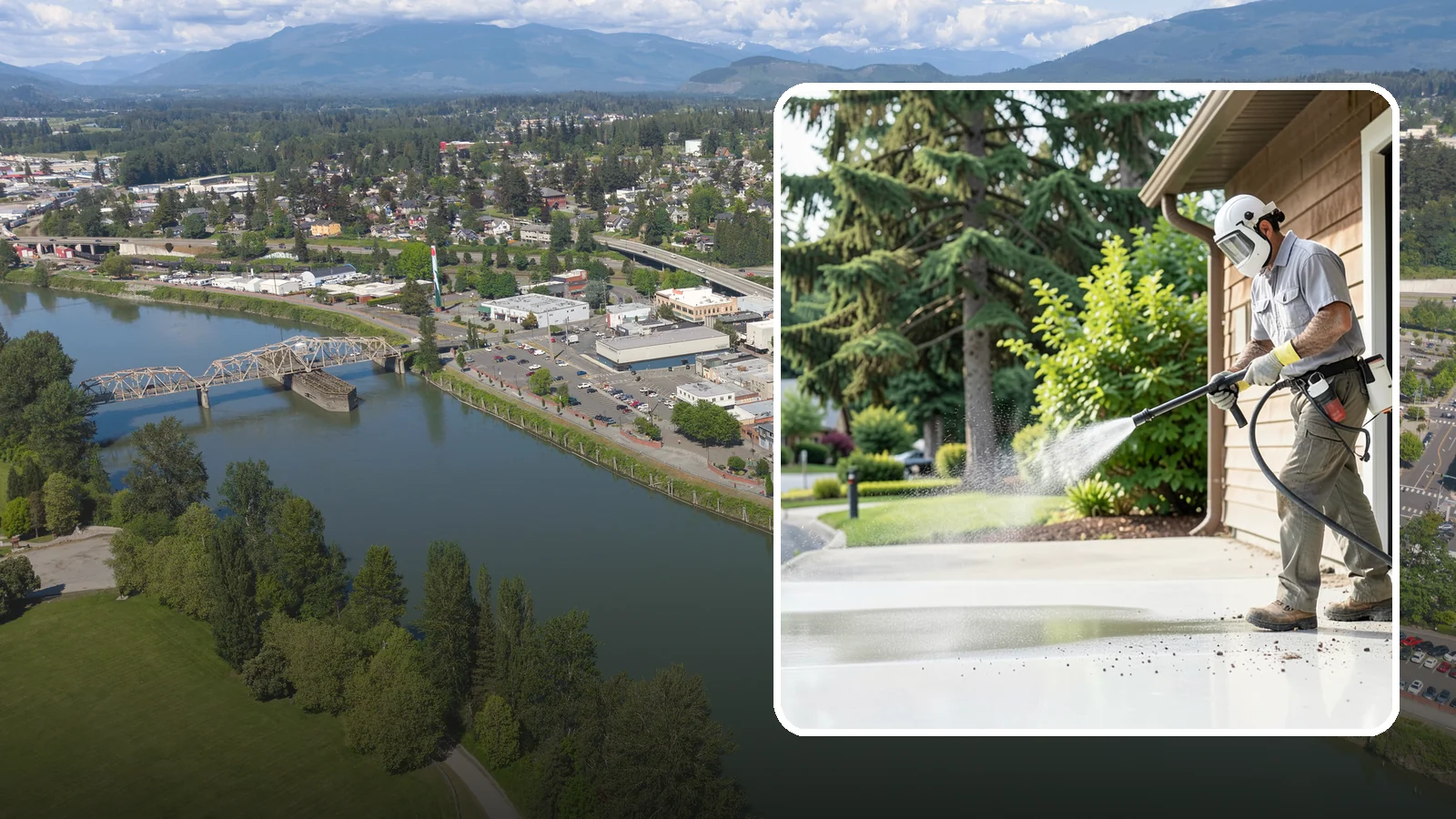 Post-Construction Pressure Washing in Mount Vernon, Skagit County, WA - We handle heavy post-construction washing on Washington properties to clear the toughest build-out residue.