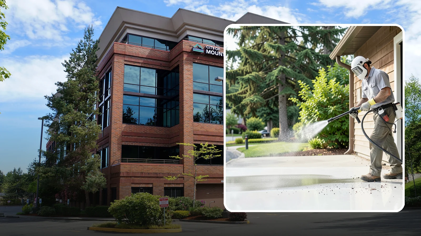 Post-Construction Pressure Washing in Mountlake Terrace, Snohomish County, WA - We handle heavy post-construction washing on Washington properties to clear the toughest build-out residue.
