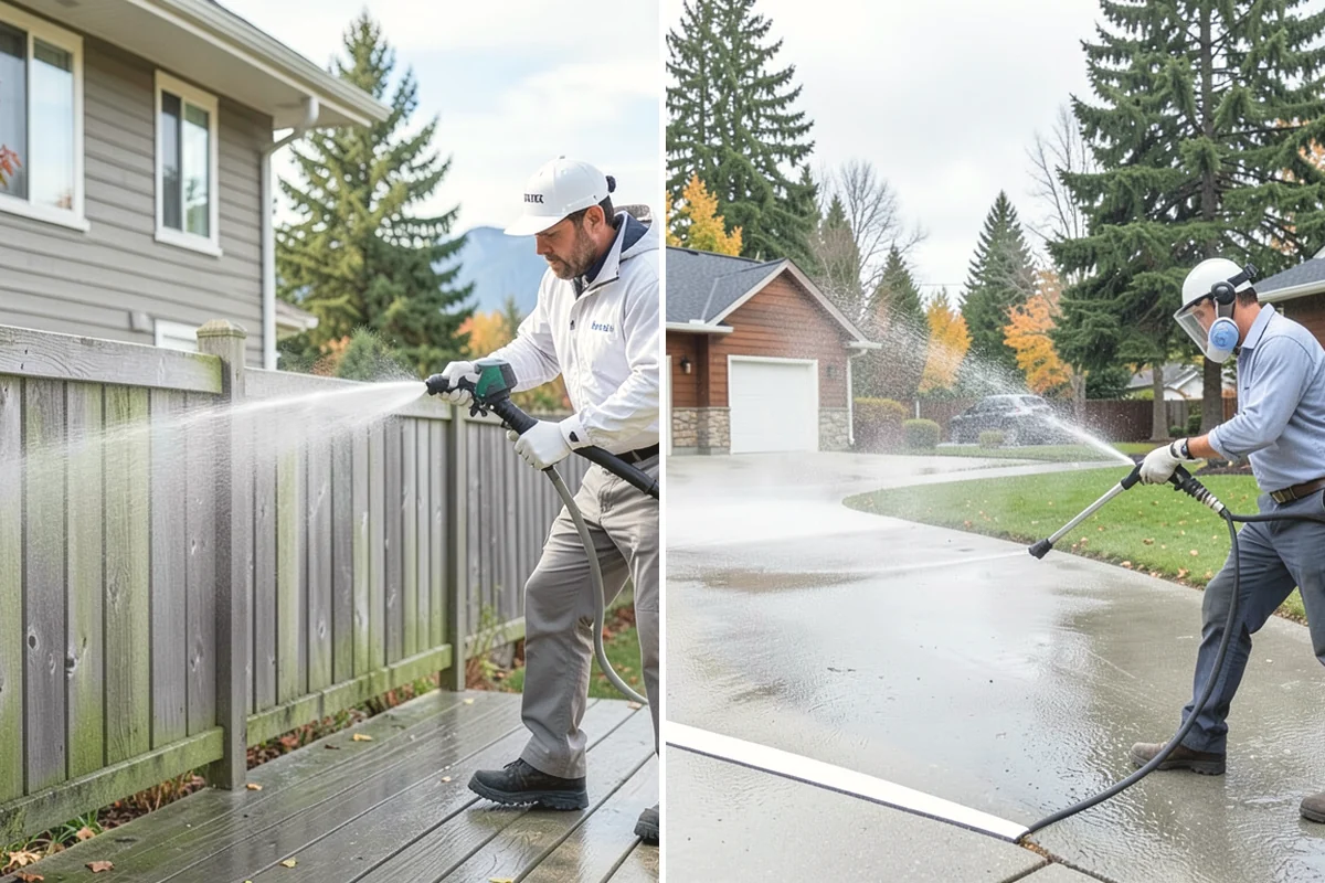 Post-Construction Pressure Washing in Mountlake Terrace, Snohomish County, WA - Assess residue hardness across each surface