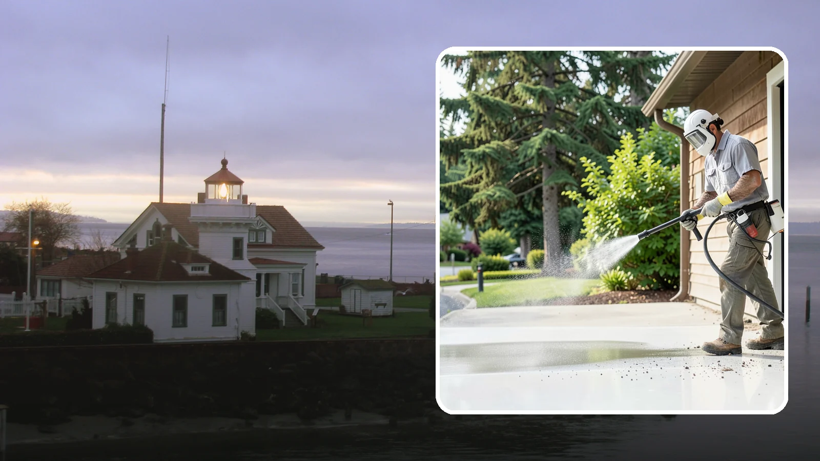 Post-Construction Pressure Washing in Mukilteo, Snohomish County, WA - We handle heavy post-construction washing on Washington properties to clear the toughest build-out residue.