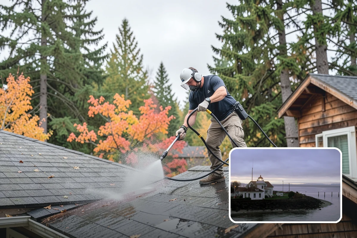 Post-Construction Pressure Washing in Mukilteo, Snohomish County, WA - Strips dried mortar and paint from hardscapes