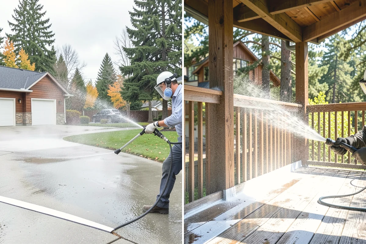 Post-Construction Pressure Washing in Mukilteo, Snohomish County, WA - Assess residue hardness across each surface