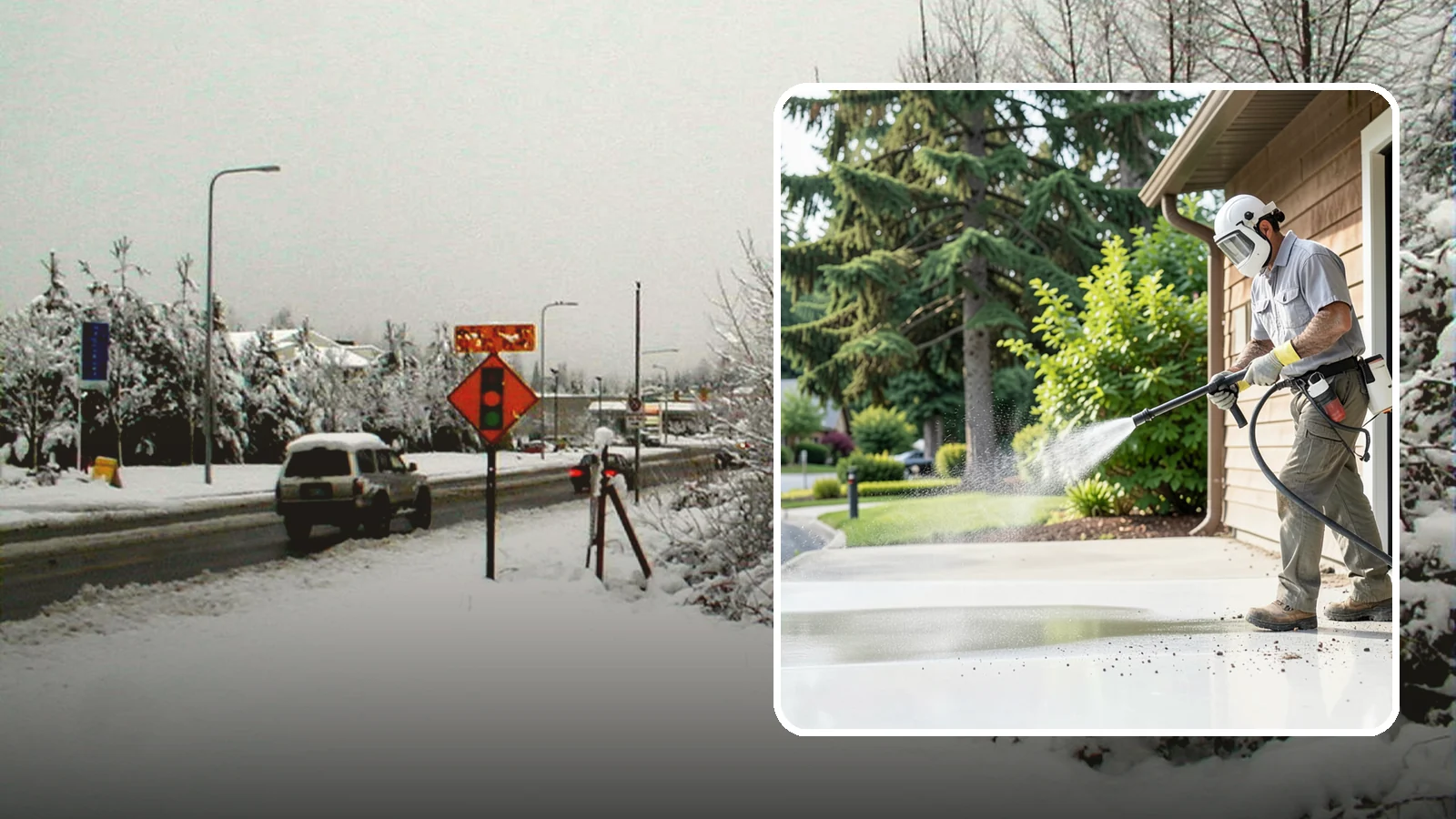 Post-Construction Pressure Washing in Newcastle, King County, WA - We handle heavy post-construction washing on Washington properties to clear the toughest build-out residue.
