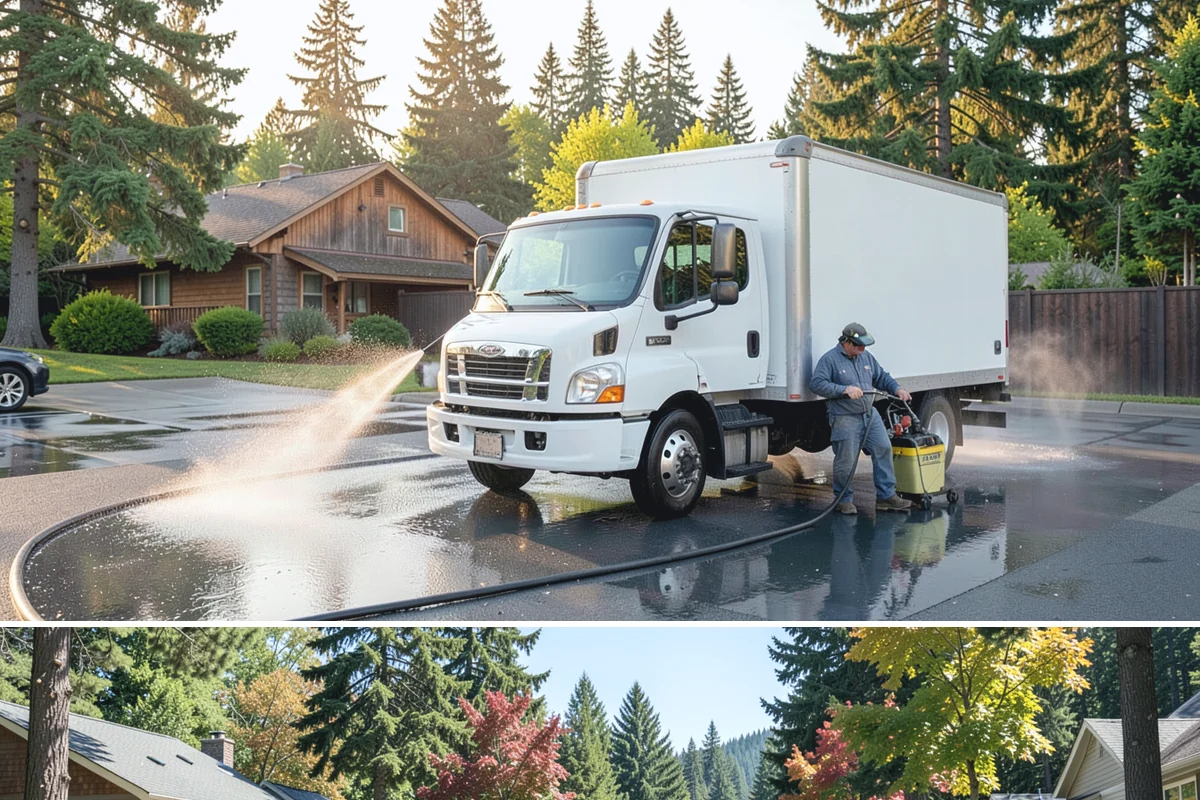 Post-Construction Pressure Washing in Orting, Pierce County, WA - Post-construction pressure washing is completed as the final trade wraps, with dry-weather scheduling preferred so surfaces are...