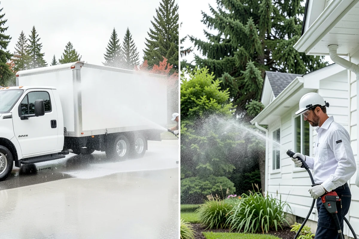 Post-Construction Pressure Washing in Pacific, King County, WA - Assess residue hardness across each surface