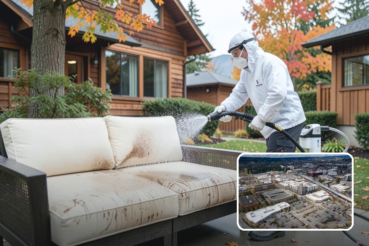 Post-Construction Pressure Washing in Redmond, King County, WA - Strips dried mortar and paint from hardscapes