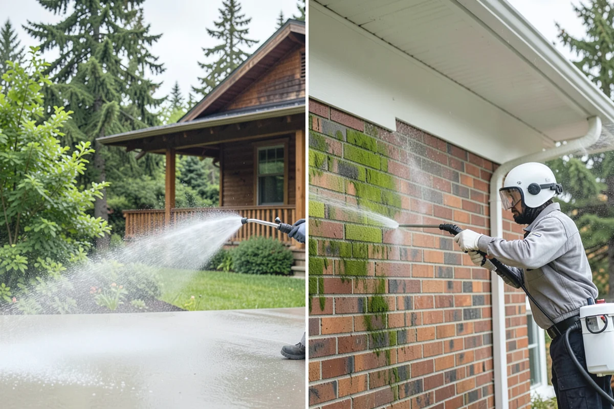 Post-Construction Pressure Washing in Redmond, King County, WA - Assess residue hardness across each surface