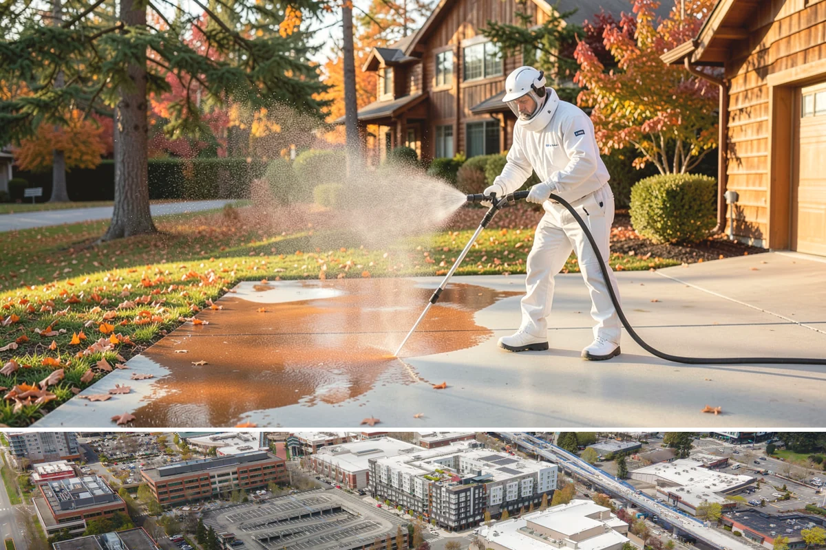 Post-Construction Pressure Washing in Redmond, King County, WA - Post-construction pressure washing is completed as the final trade wraps, with dry-weather scheduling preferred so surfaces are...