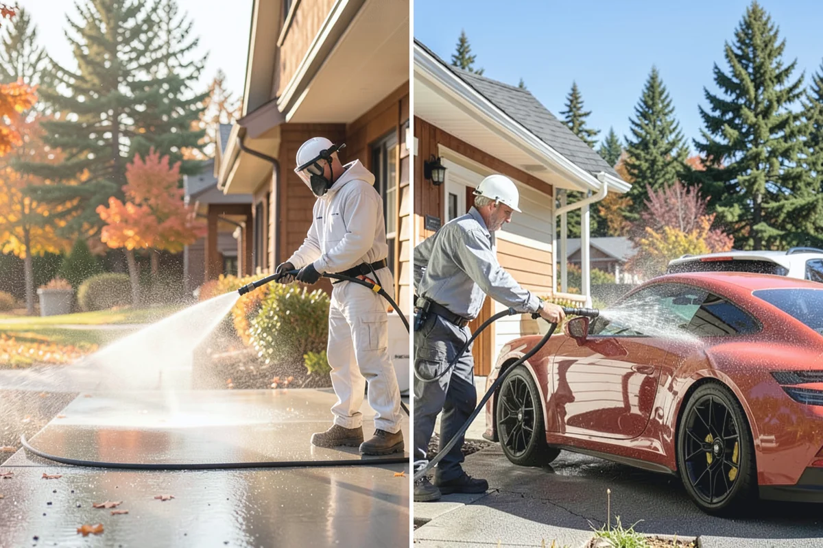 Post-Construction Pressure Washing in Renton, King County, WA - Assess residue hardness across each surface