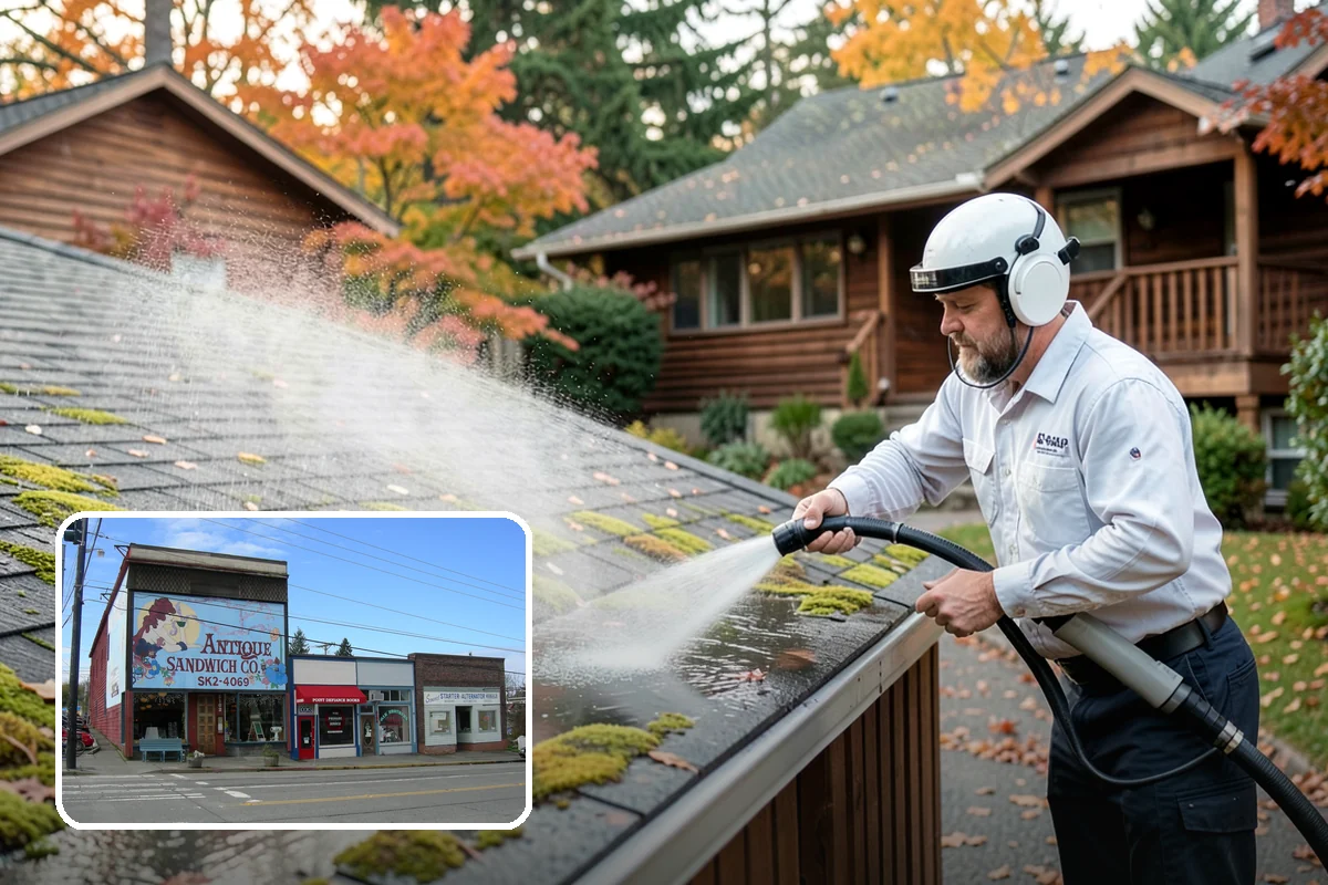 Post-Construction Pressure Washing in Ruston, Pierce County, WA - Strips dried mortar and paint from hardscapes