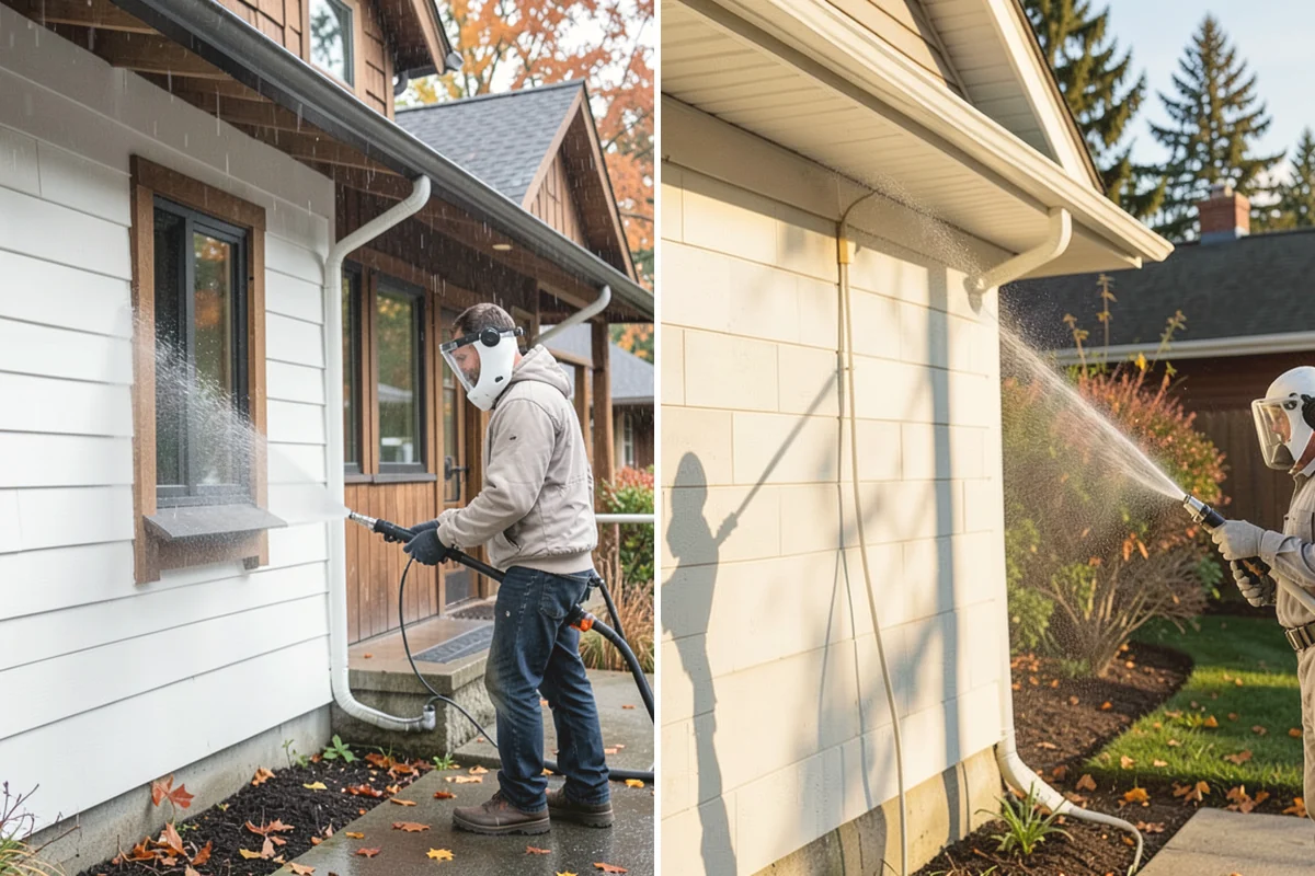 Post-Construction Pressure Washing in Ruston, Pierce County, WA - Assess residue hardness across each surface