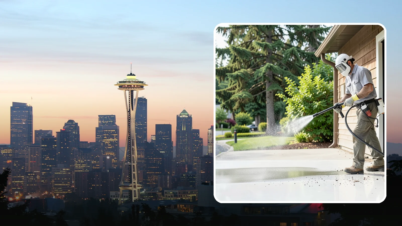 Post-Construction Pressure Washing in Seattle, King County, WA - We handle heavy post-construction washing on Washington properties to clear the toughest build-out residue.