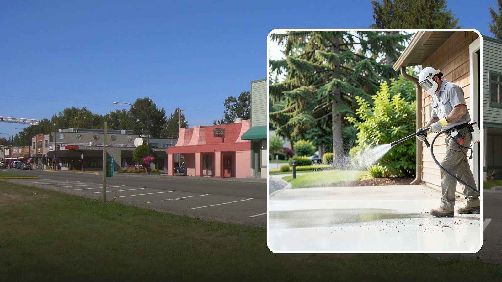 Post-Construction Pressure Washing in Snoqualmie, King County, WA - We handle heavy post-construction washing on Washington properties to clear the toughest build-out residue.