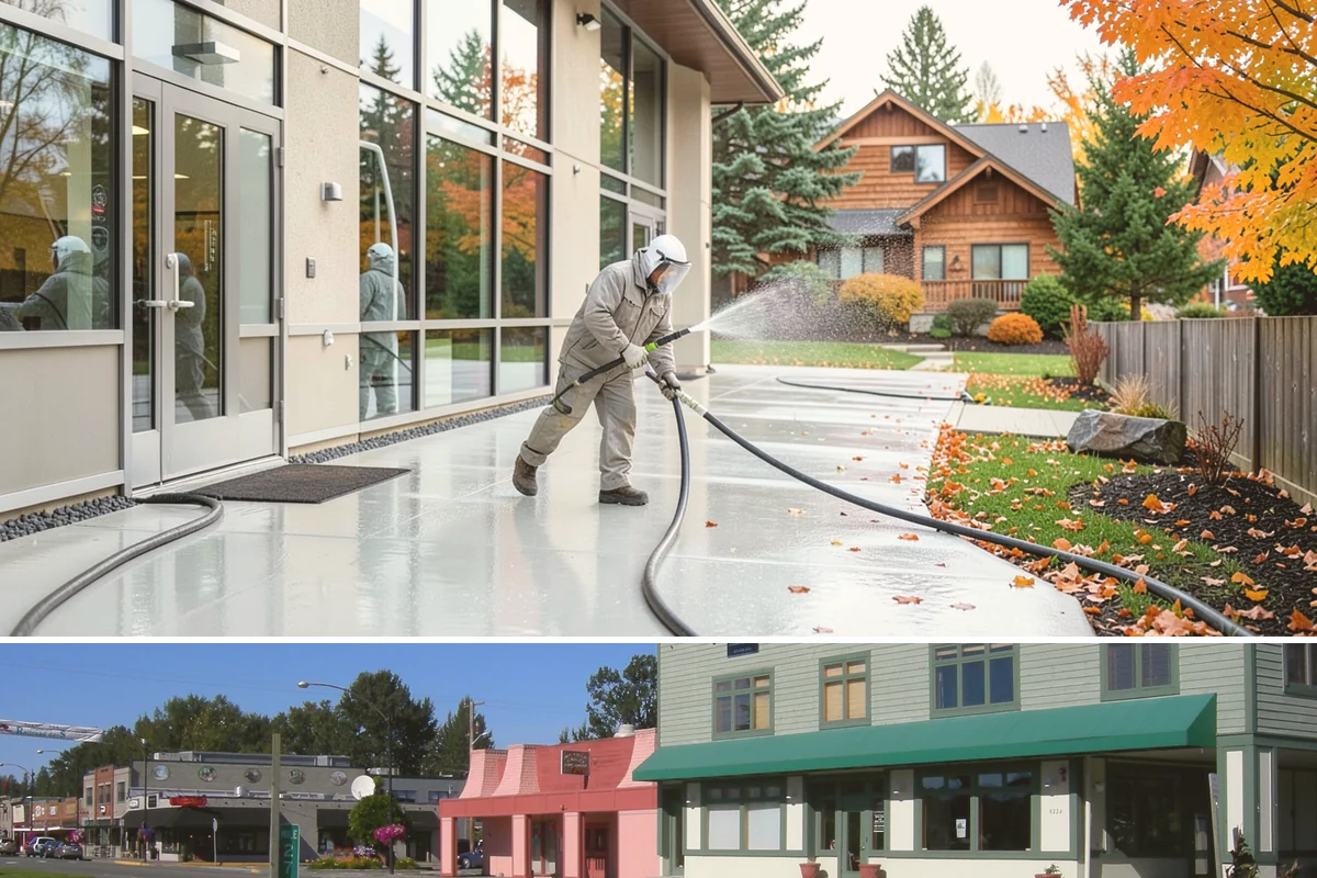 Post-Construction Pressure Washing in Snoqualmie, King County, WA - Post-construction pressure washing is completed as the final trade wraps, with dry-weather scheduling preferred so surfaces are...