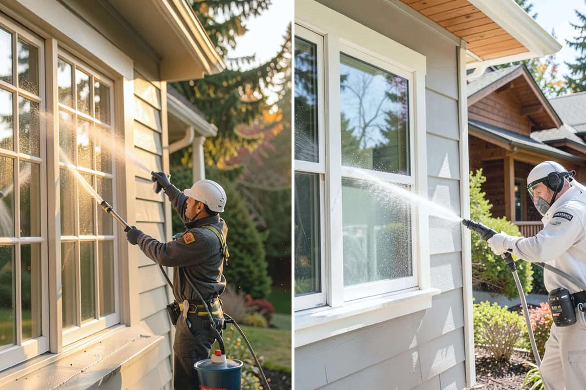 Post-Construction Pressure Washing in South Prairie, Pierce County, WA - Assess residue hardness across each surface
