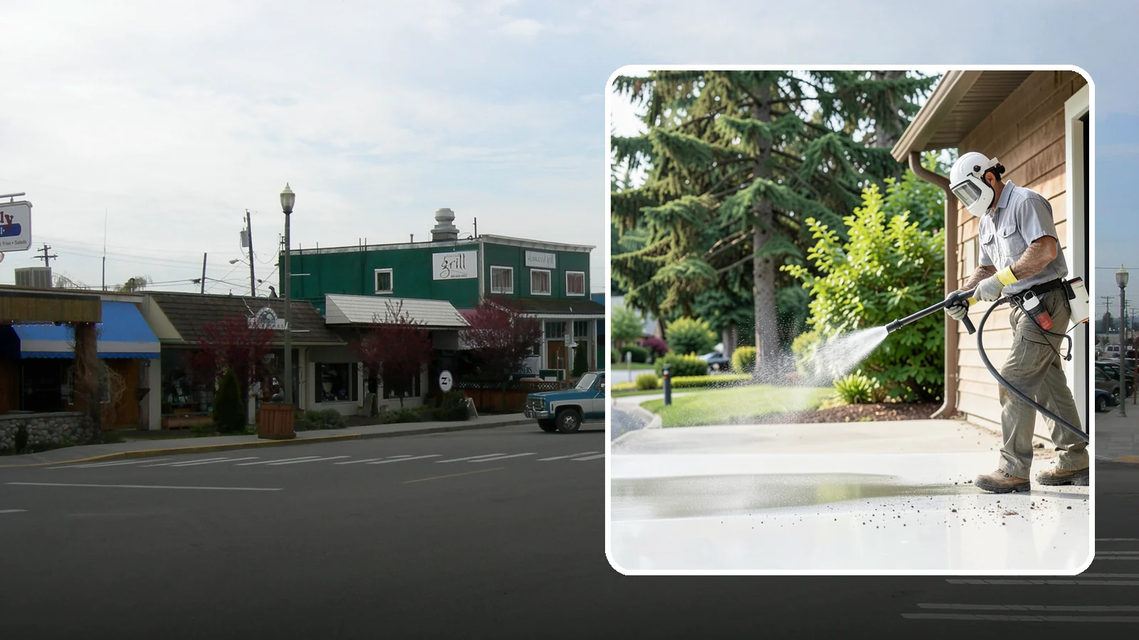 Post-Construction Pressure Washing in Stanwood, Snohomish County, WA - We handle heavy post-construction washing on Washington properties to clear the toughest build-out residue.