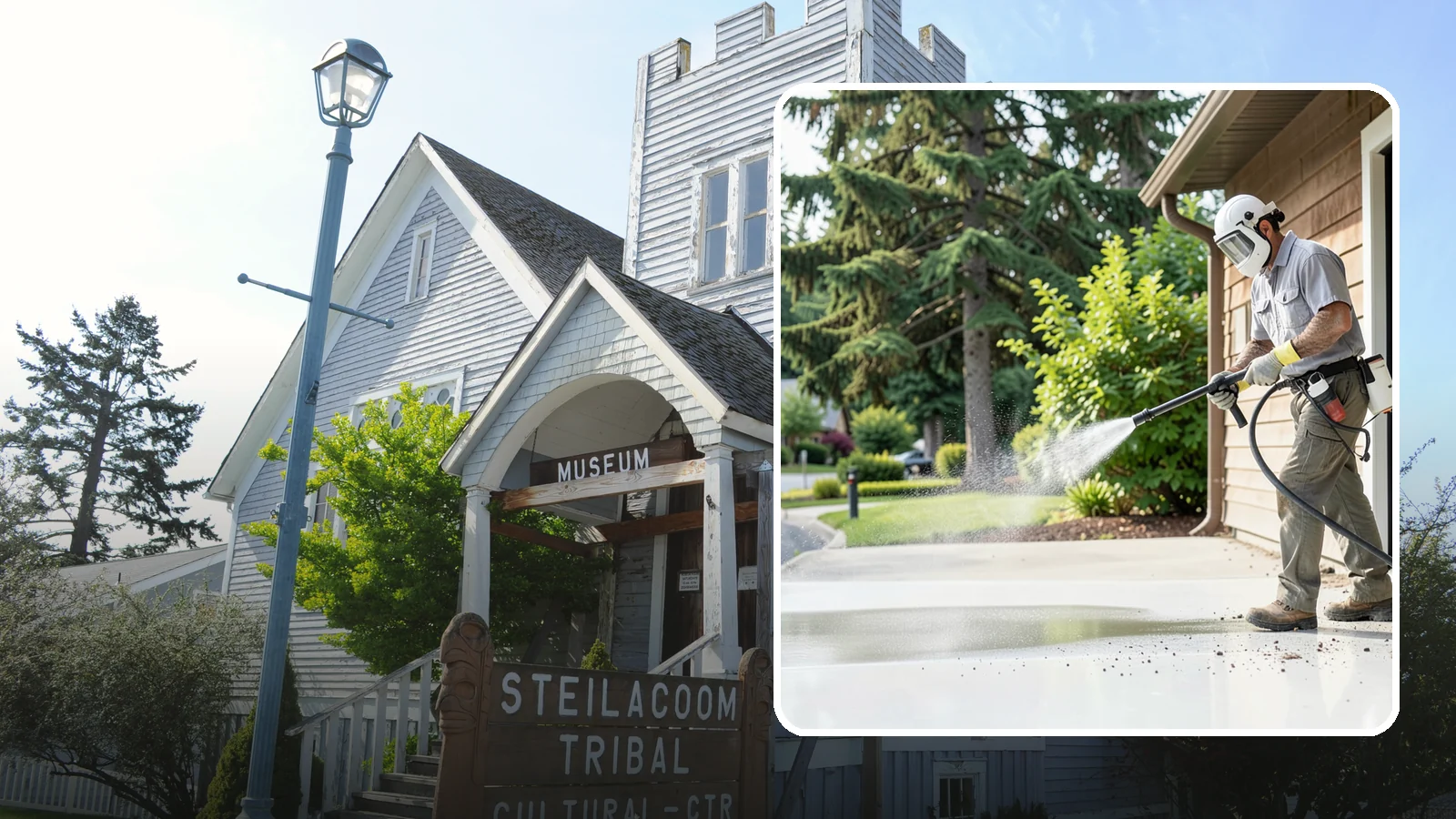 Post-Construction Pressure Washing in Steilacoom, Pierce County, WA - We handle heavy post-construction washing on Washington properties to clear the toughest build-out residue.