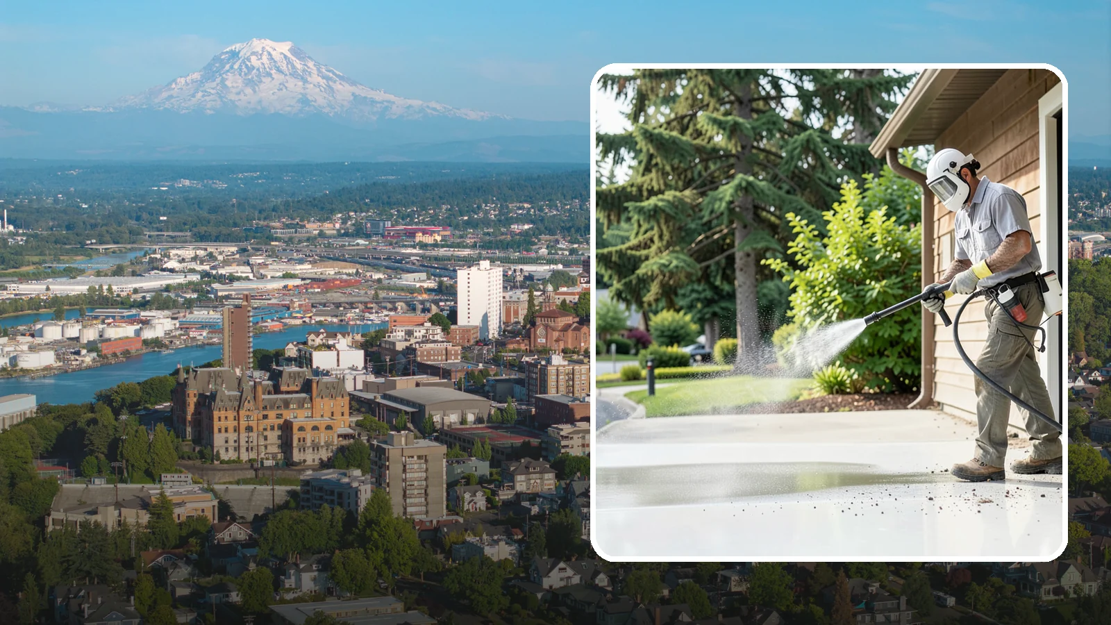 Post-Construction Pressure Washing in Tacoma, Pierce County, WA - We handle heavy post-construction washing on Washington properties to clear the toughest build-out residue.