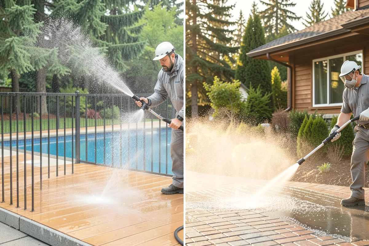 Post-Construction Pressure Washing in Tacoma, Pierce County, WA - Assess residue hardness across each surface