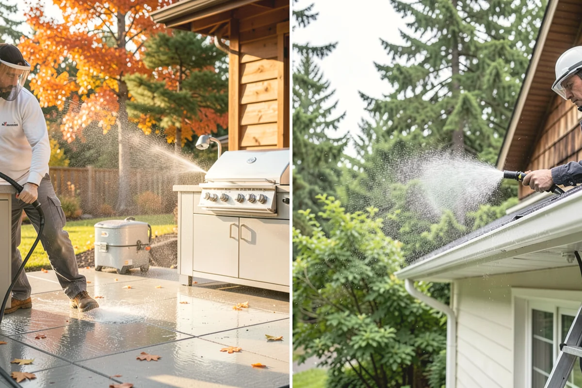 Post-Construction Pressure Washing in University Place, Pierce County, WA - Assess residue hardness across each surface