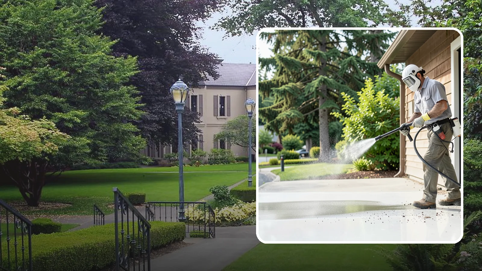 Post-Construction Pressure Washing in Woodinville, King County, WA - We handle heavy post-construction washing on Washington properties to clear the toughest build-out residue.