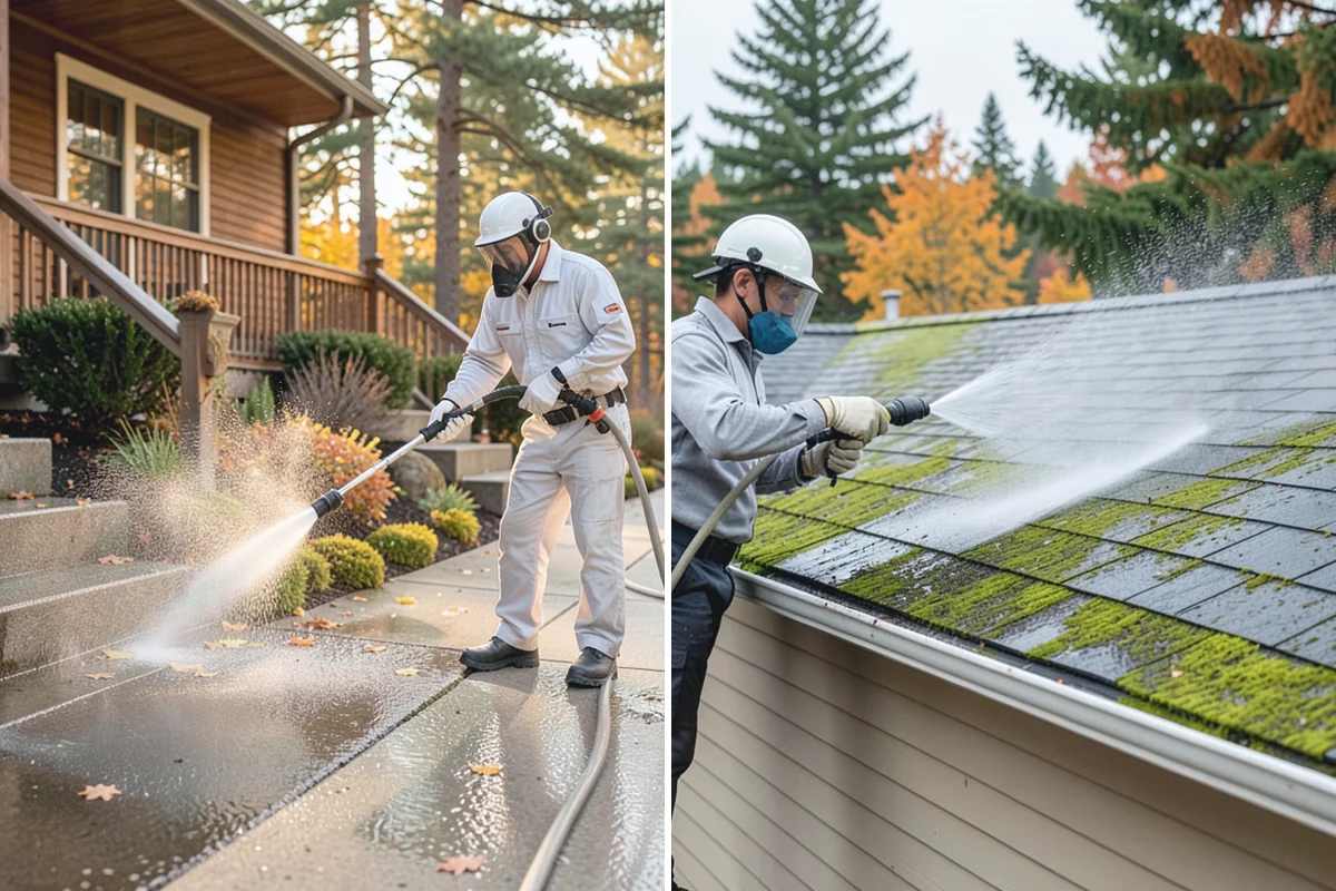 Post-Construction Pressure Washing in Woodinville, King County, WA - Assess residue hardness across each surface