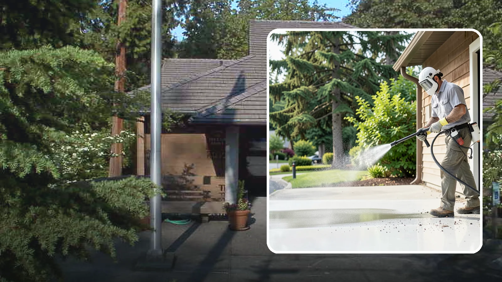 Post-Construction Pressure Washing in Yarrow Point, King County, WA - We handle heavy post-construction washing on Washington properties to clear the toughest build-out residue.