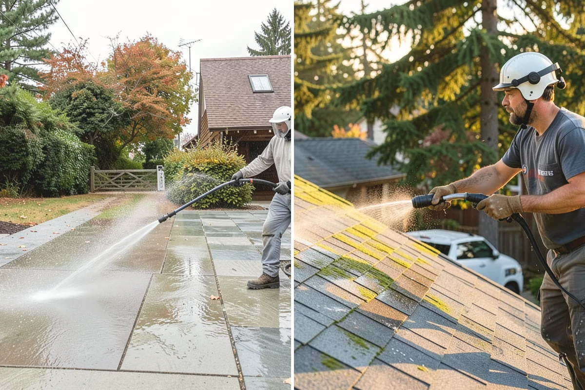 Post-Construction Pressure Washing in Yarrow Point, King County, WA - Assess residue hardness across each surface