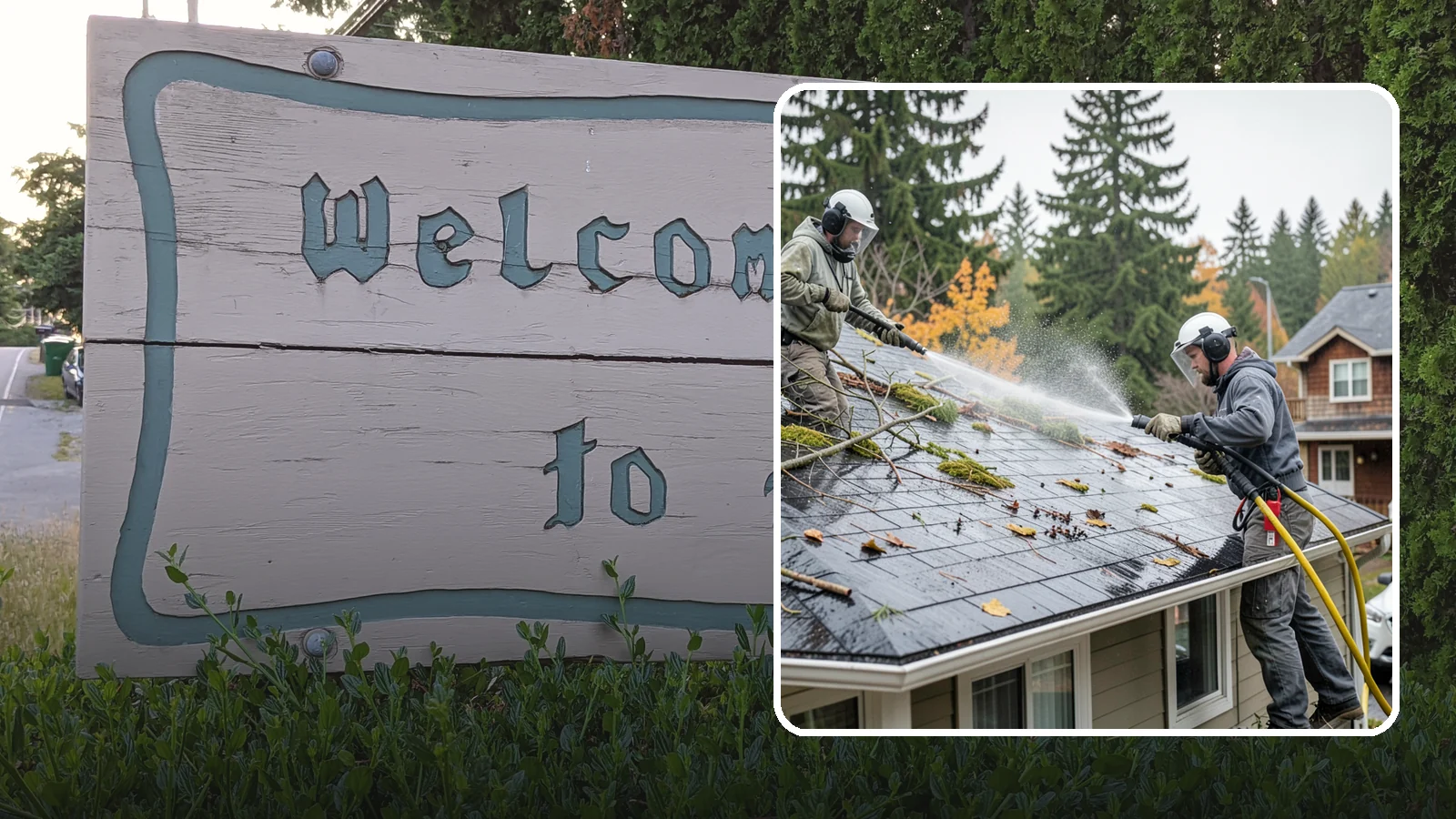Post-Storm Roof Cleaning in Brier, Snohomish County, WA - Post-storm roof cleaning clears the branches, needles, and debris that Northwest storms pile onto roofs and lodge in valleys.