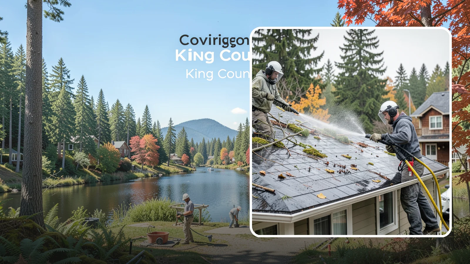 Post-Storm Roof Cleaning in Covington, King County, WA - Post-storm roof cleaning clears the branches, needles, and debris that Northwest storms pile onto roofs and lodge in valleys.