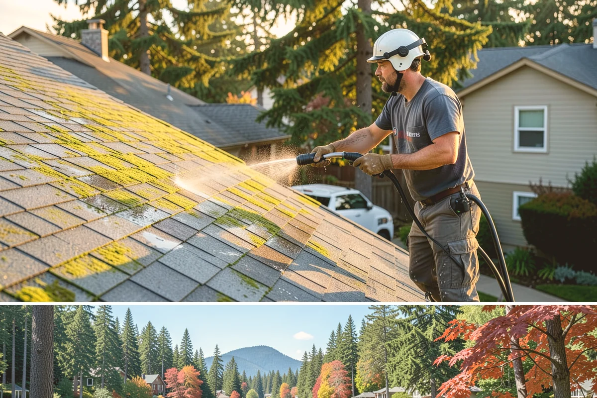 Post-Storm Roof Cleaning in Covington, King County, WA - Schedule promptly after any windstorm, ideally within days before trapped debris begins driving moss growth.