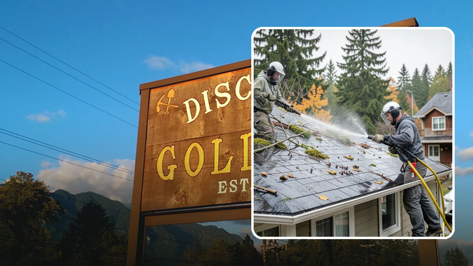 Post-Storm Roof Cleaning in Gold Bar, Snohomish County, WA - Post-storm roof cleaning clears the branches, needles, and debris that Northwest storms pile onto roofs and lodge in valleys.