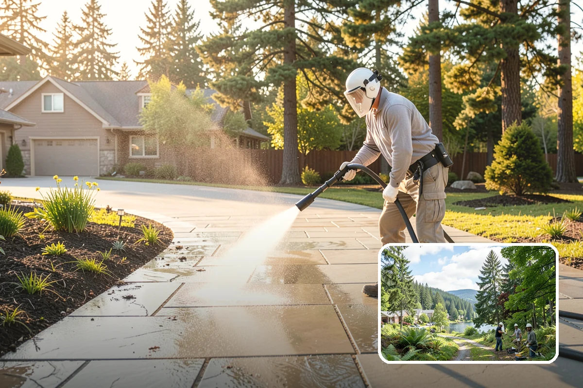 Post-Storm Roof Cleaning in Lake Forest Park, King County, WA - Removes storm-dropped branches and conifer needles from the roof