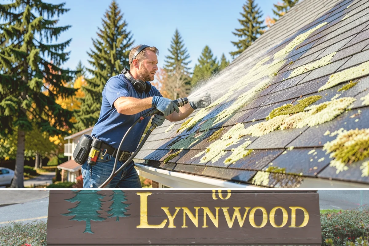 Post-Storm Roof Cleaning in Lynnwood, Snohomish County, WA - Schedule promptly after any windstorm, ideally within days before trapped debris begins driving moss growth.
